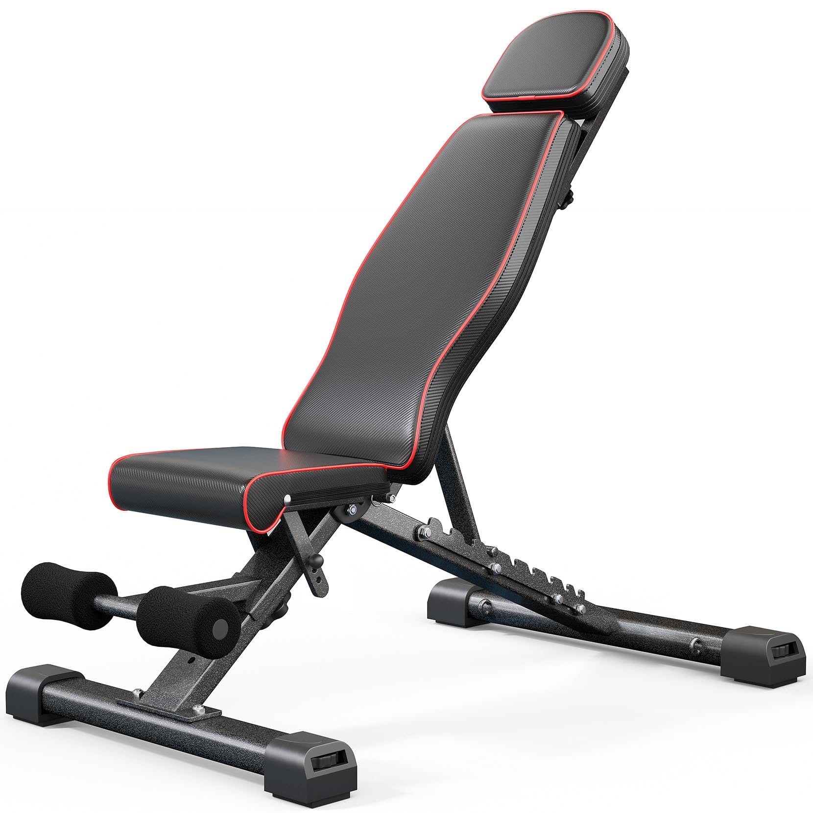 YOLEO 400KG Hantelbank Klappbar Für Professionelles Kraftraining,Schrägbank Hantelbank besser geeignet für Profi,Verstellbar 10Fach Rückenlehnen/ 3Fach Sitz&Fußkissenpositionen